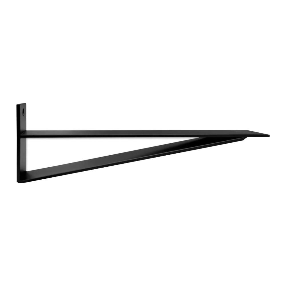 Zwarte massief stalen muurbeugel – 28 cm diepte, 15 cm hoogte | Furniture Legs Europe