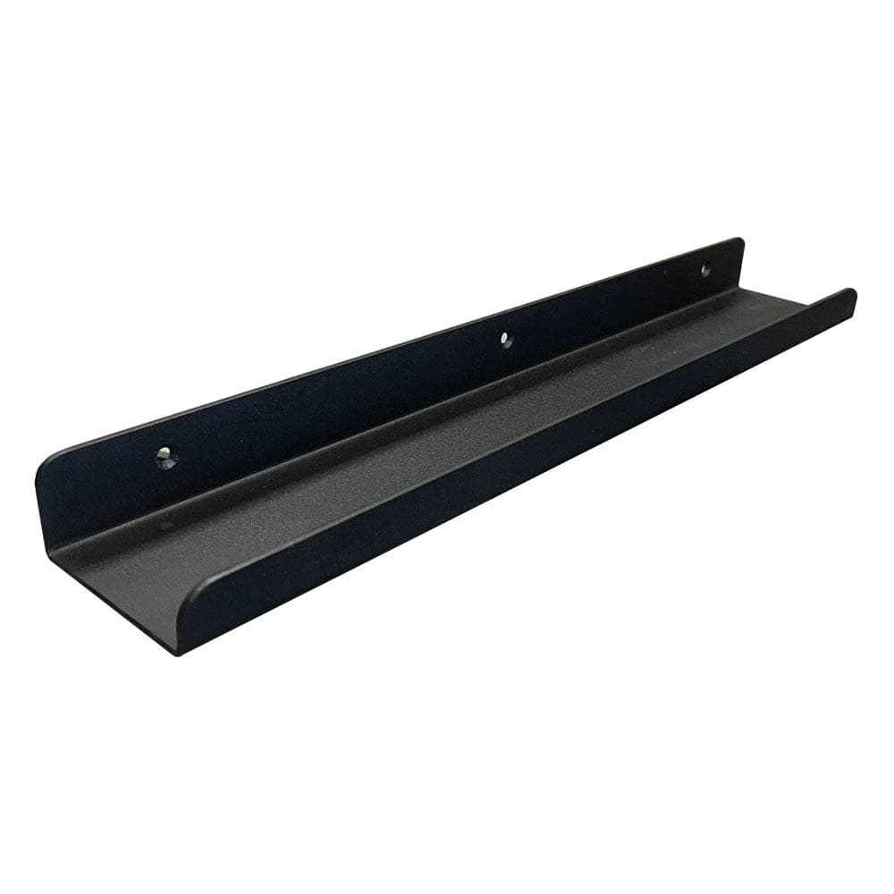 Zwarte massief stalen wandplank – strak en duurzaam, 50 × 8,5 × 4 cm