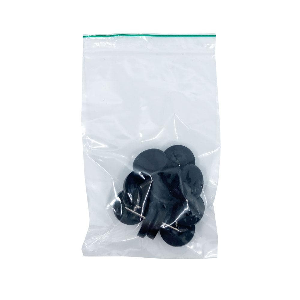 Zwarte ronde glijders Ø 2,5 cm – set van 8 stuks, massief kunststof
