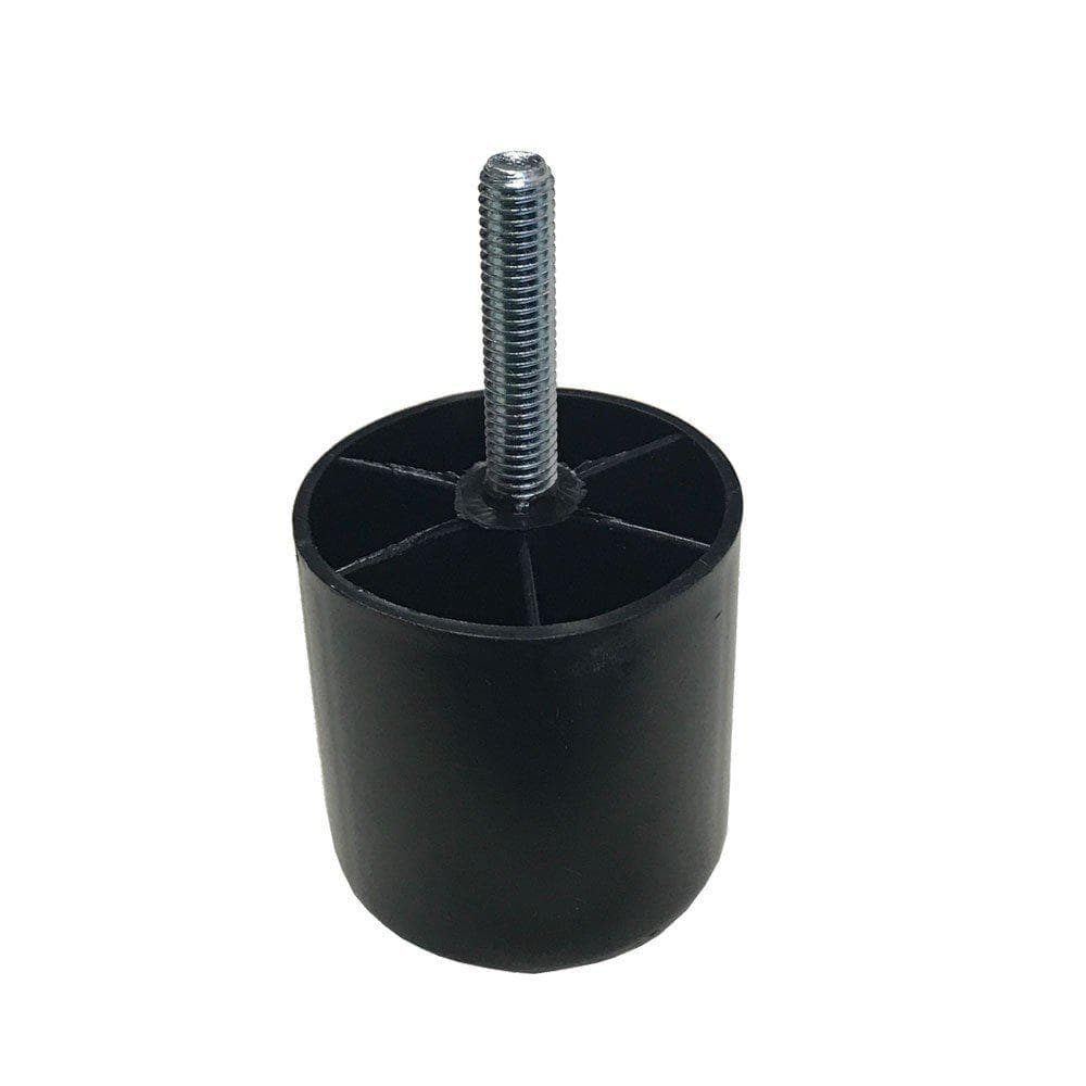 Zwarte ronde kunststof meubelpoot Ø5 cm – M8 schroefdraad – Furniture Legs Europe