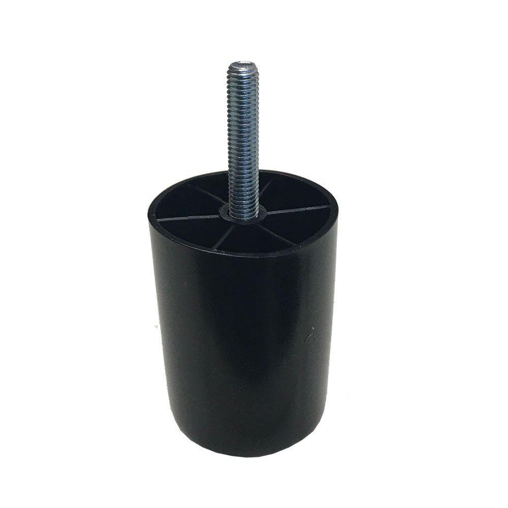 Zwarte ronde meubelpoot van kunststof – Ø 5 cm, 7 cm hoog, M8