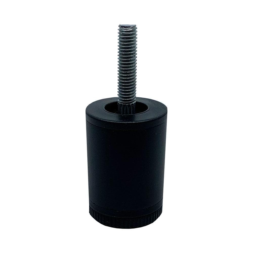 Zwarte ronde stalen meubelpoot Ø 4 cm – 6 cm hoog (M10) – Furniture Legs Europe