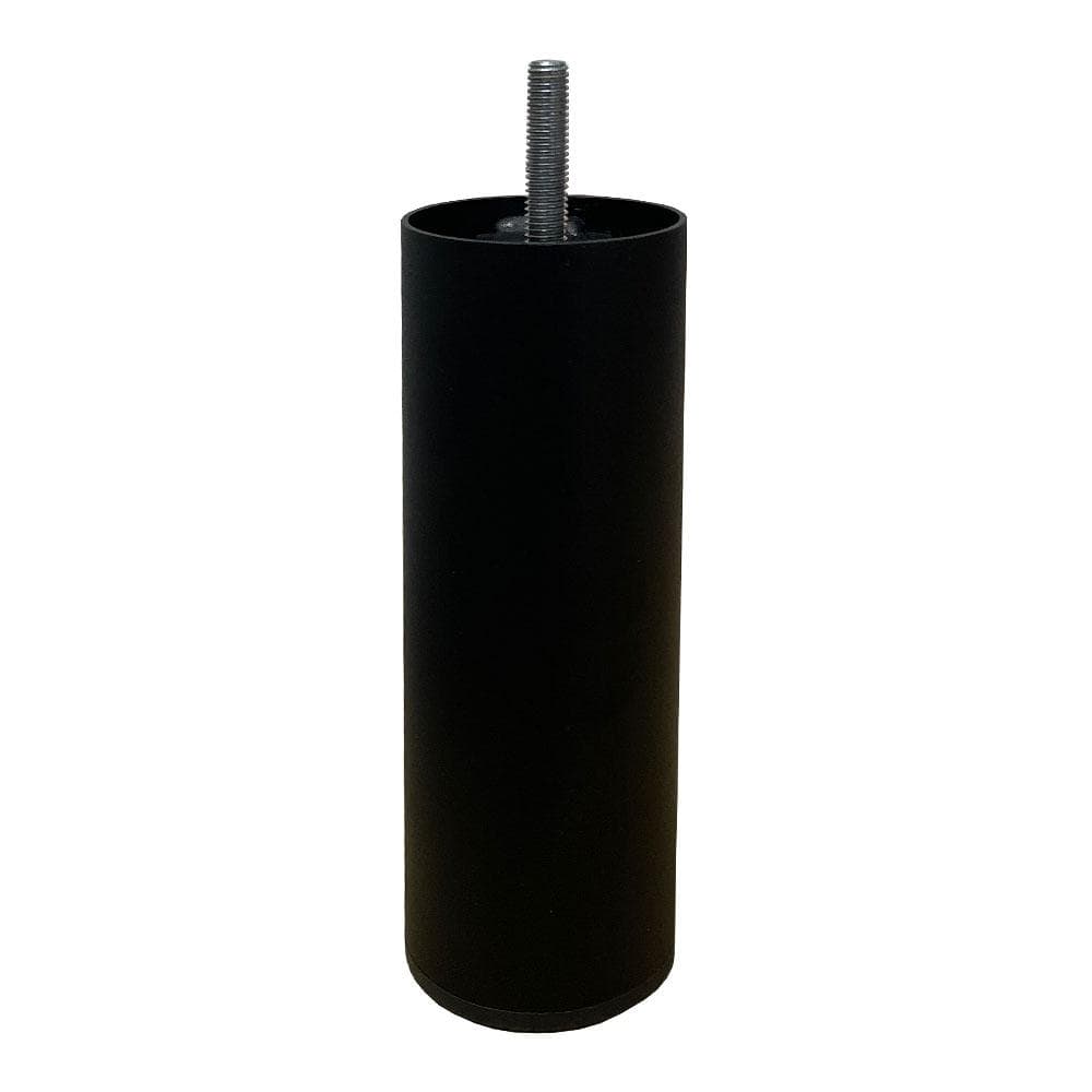 Zwarte ronde stalen meubelpoot Ø 5 cm – 15 cm hoog (M8) – Furniture Legs Europe