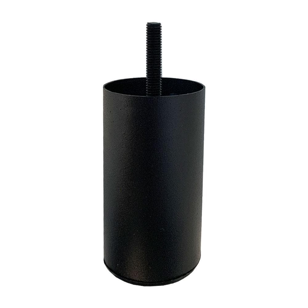 Zwarte ronde stalen meubelpoot Ø5 cm – 9 cm hoog (M8) – Furniture Legs Europe