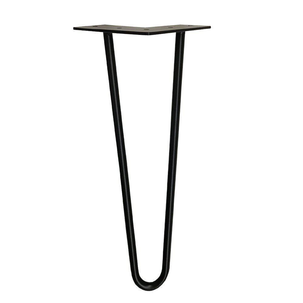 Zwarte Stalen Hairpin Meubelpoten – 40 cm Hoog, Ø 1,2 cm
