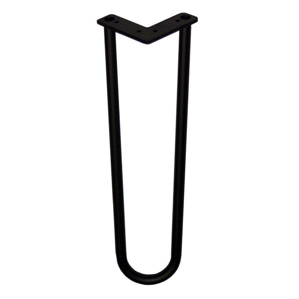 Zwarte Stalen Hairpin Meubelpoten – 40 cm Hoog, Ø 1,6 cm – Furniture Legs Europe