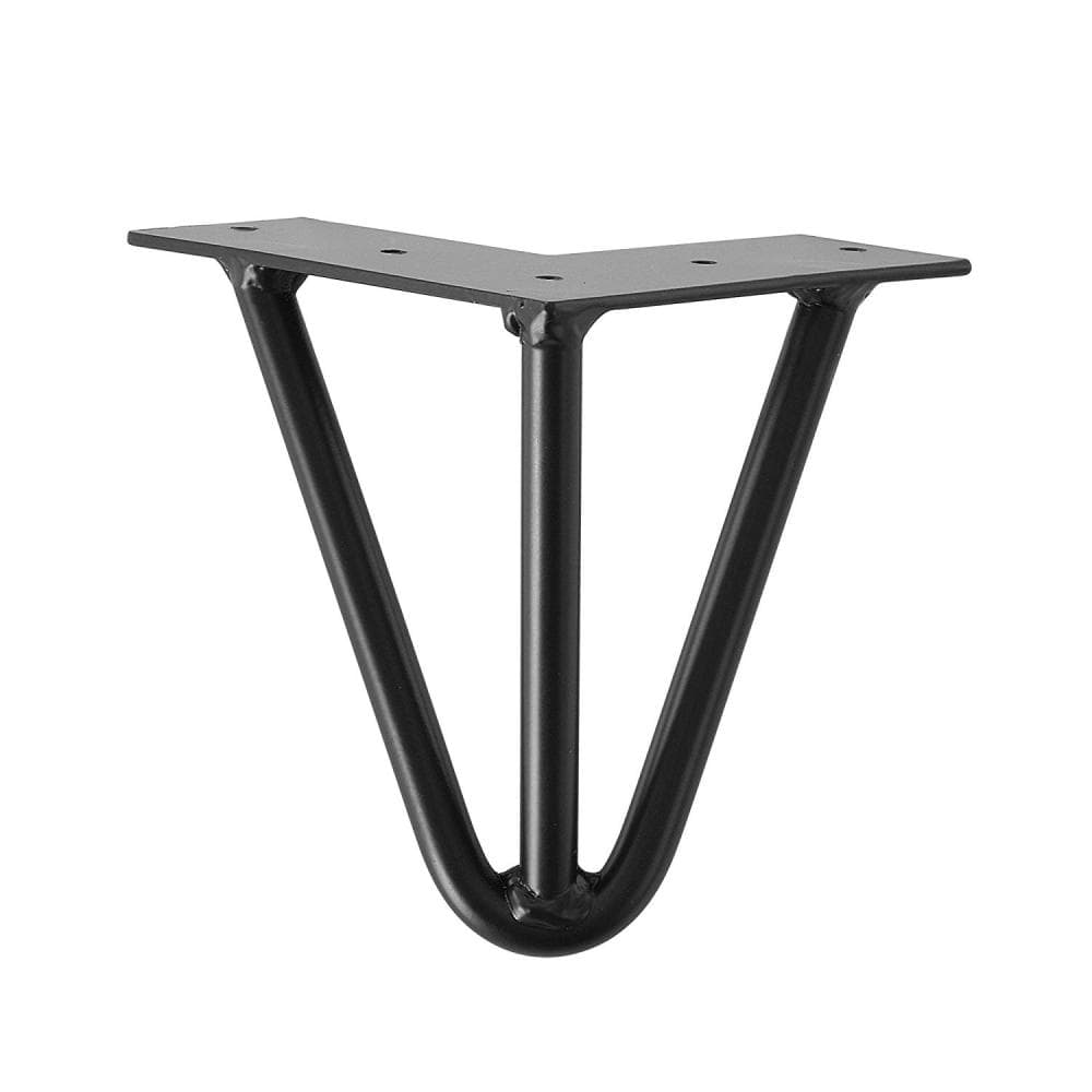 Zwarte Stalen Hairpin Poten – 15 cm Hoog, Ø 1,2 cm – Furniture Legs Europe