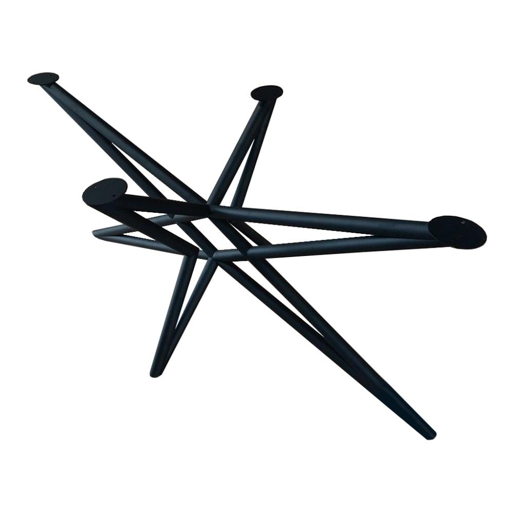Zwarte Stalen Matrix Spinpoot 160 cm – Robuuste Elegantie voor elk Meubel