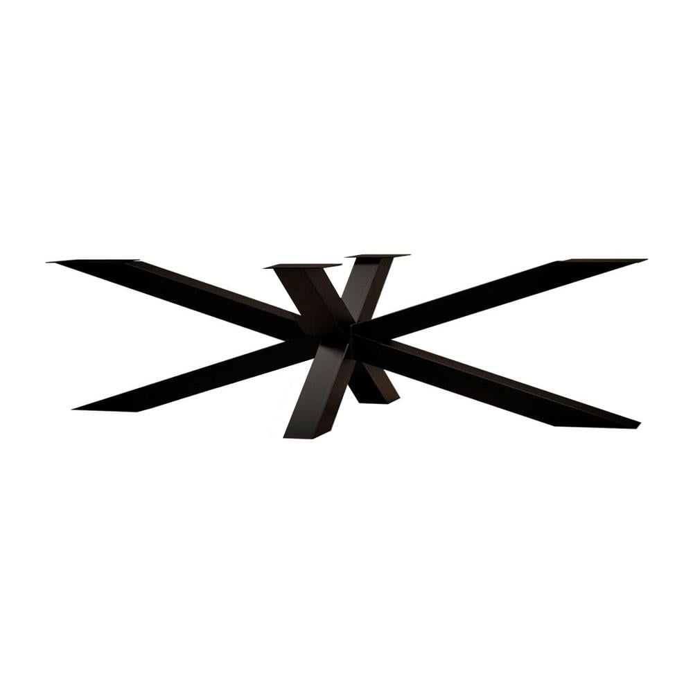 Zwarte Stalen Matrix Spinpoot – 280 × 60 cm, 69 cm Hoog, 10 × 10 cm Basis