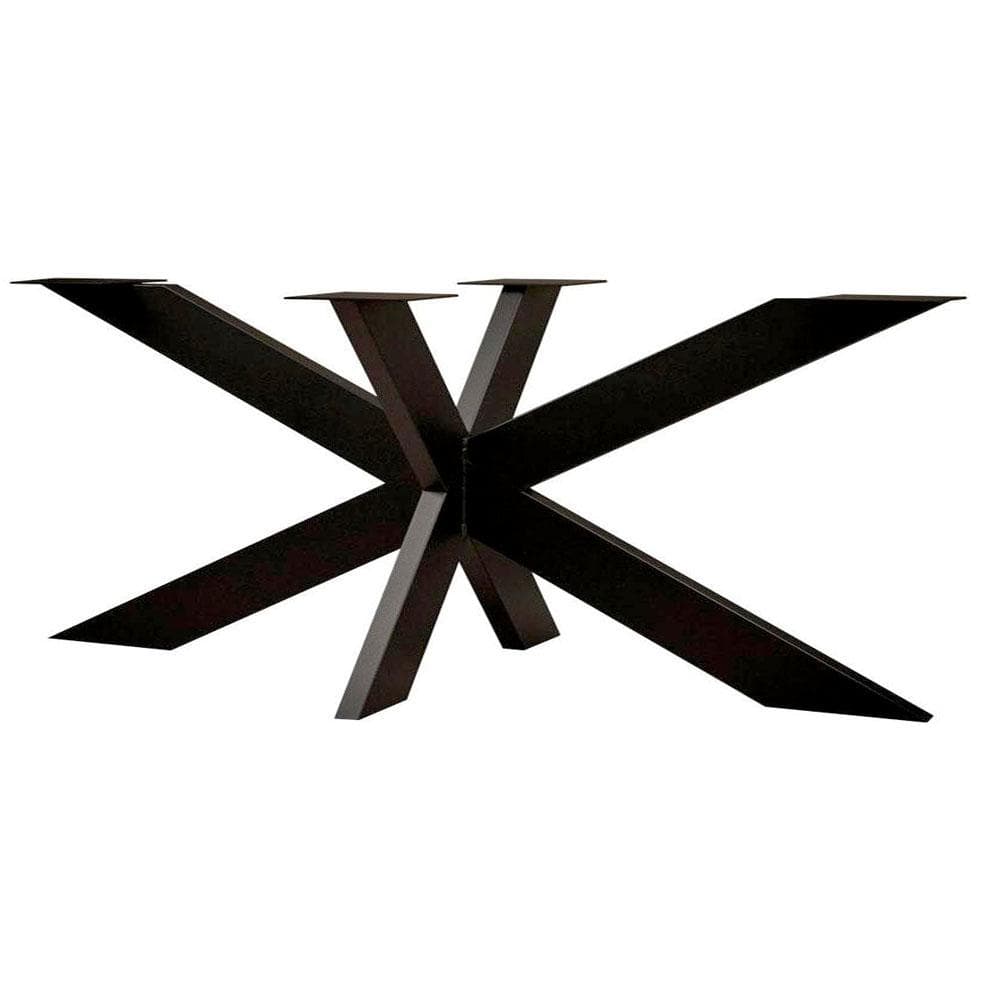 Zwarte stalen matrix spinpoot – duurzame meubelpoten van Furniture Legs Europe