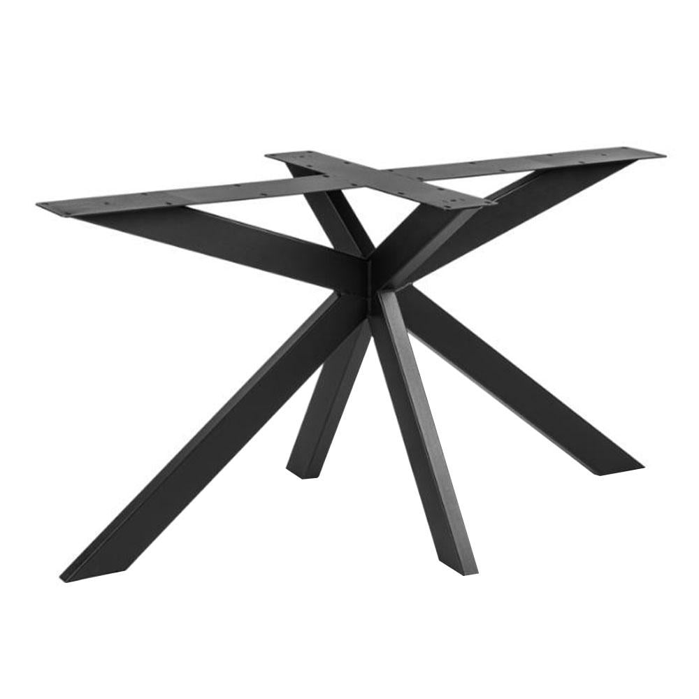 Zwarte Stalen Matrix Spinpoot – Sterke, Moderne Ondersteuning voor Meubels (180 × 80 cm, 73 cm hoog)