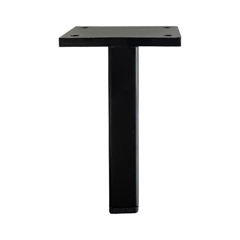 Zwarte stalen meubelpoot 2 × 6 cm – robuust design voor elke interieurstijl