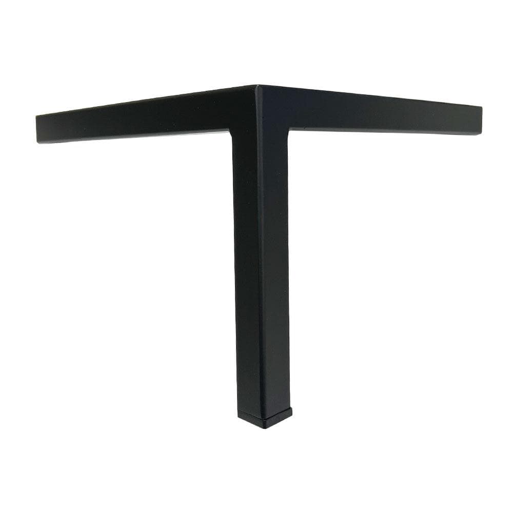 Zwarte stalen meubelpoot 22 × 22 cm – 16 cm hoog – Furniture Legs Europe