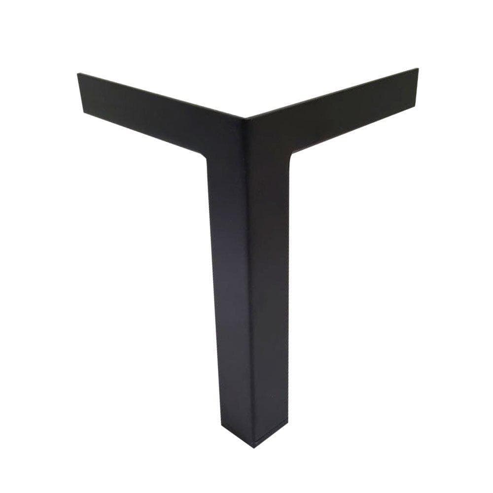 Zwarte Stalen Meubelpoot 3 × 3 cm – 19 cm Hoog – Furniture Legs Europe