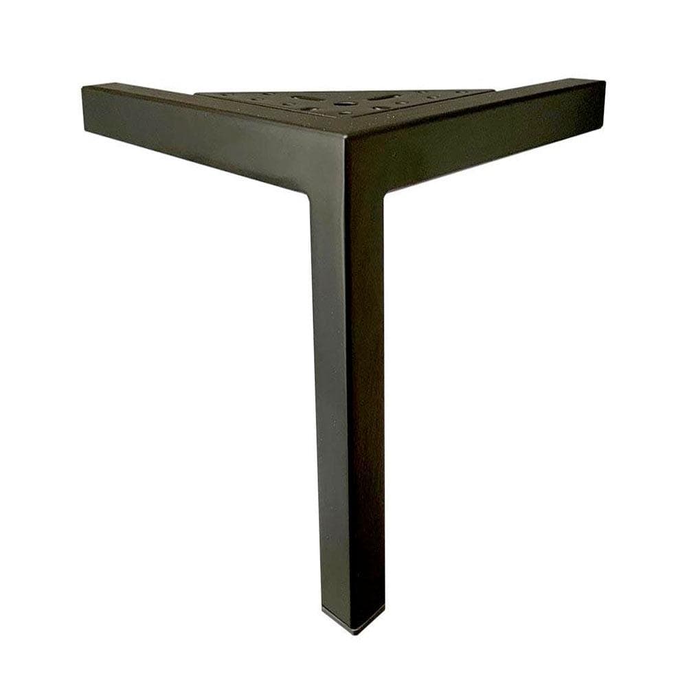 Zwarte Stalen Meubelpoten 18×18 cm – Robuuste Hoekpoot van Furniture Legs Europe