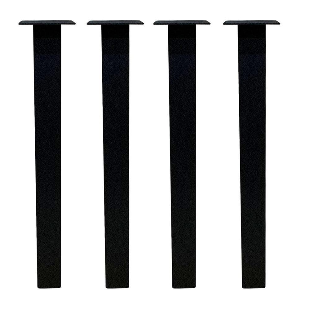 Zwarte Stalen Tafelpoot 6 × 6 cm – 72 cm Hoog, Set van 4