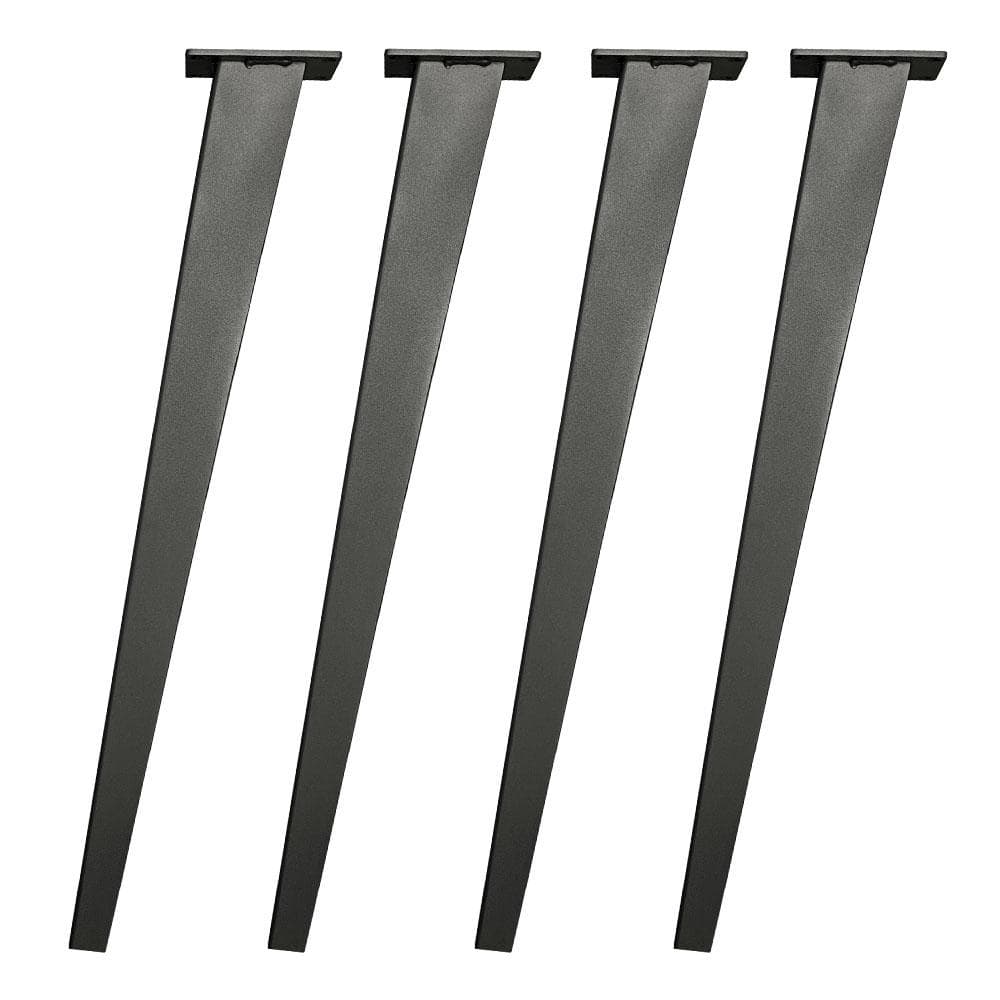 Zwarte Stalen Tafelpoot – 72 cm Hoog, Robuust & Minimalistisch (set van 4)