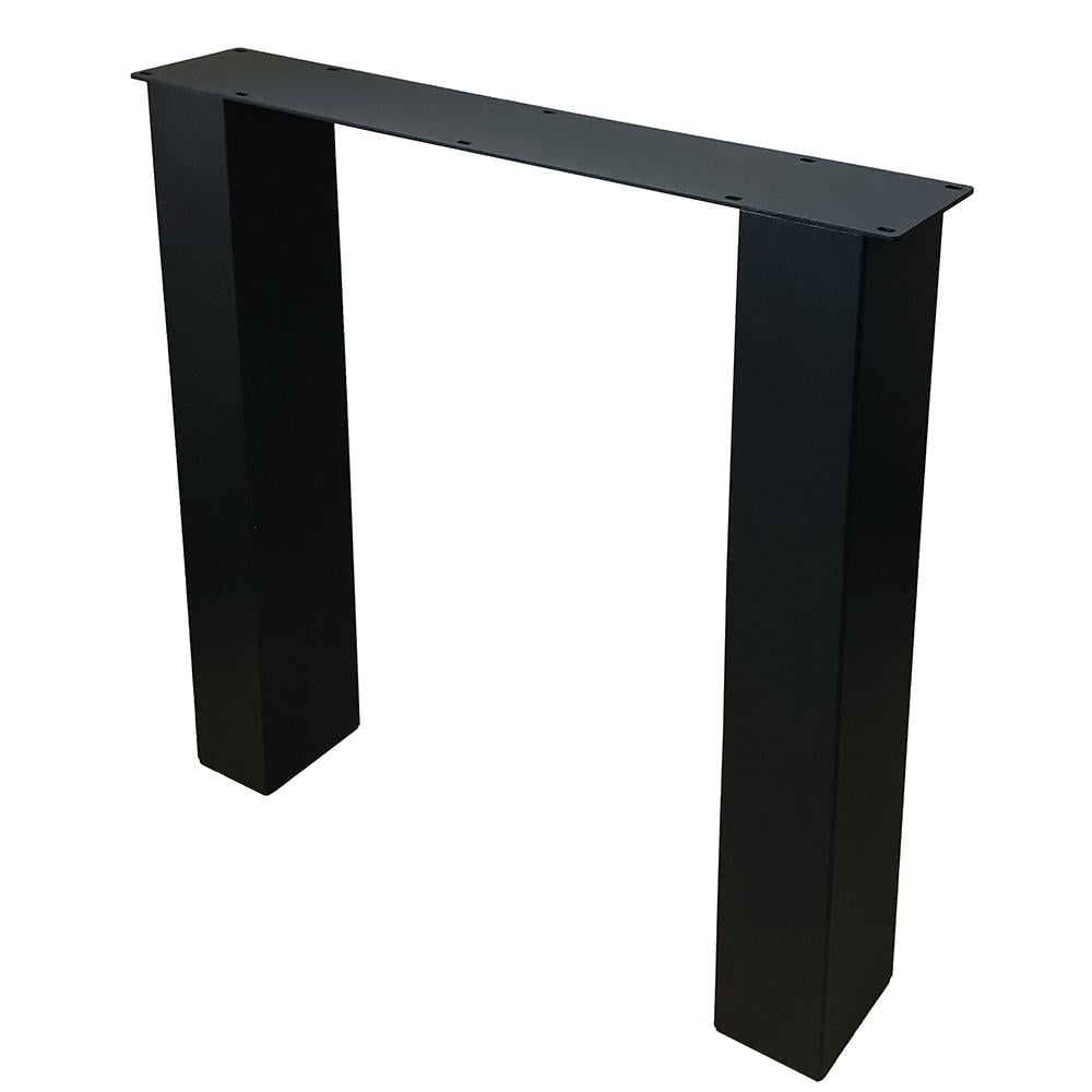 Zwarte Stalen Tafelpoot N‑Model – 72 cm Hoog, 10 × 10 cm