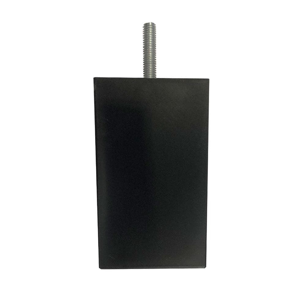 Zwarte vierkante meubelpoot van kunststof – 6 × 6 cm, 10 cm hoog (M8) – Furniture Legs Europe