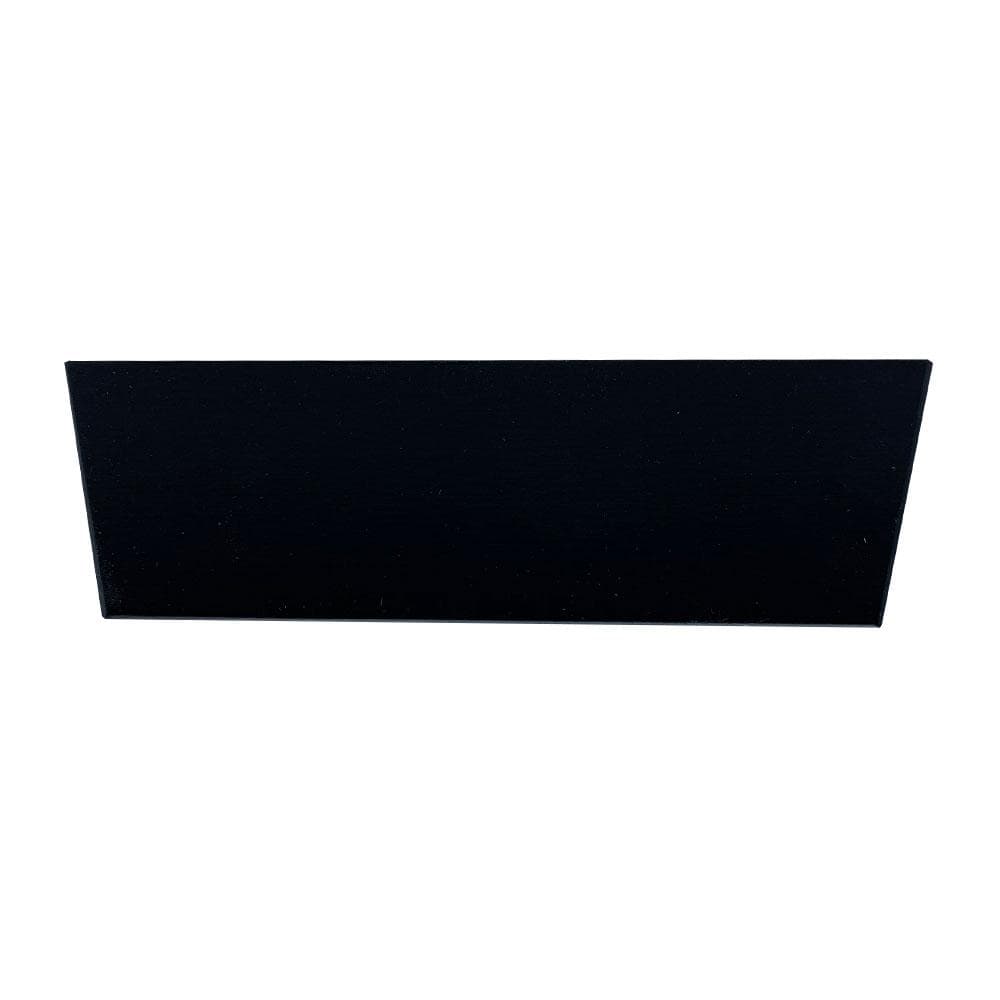 Zwarte vierkante meubelpoot van massief hout – 16 × 4,5 cm, 5 cm hoog