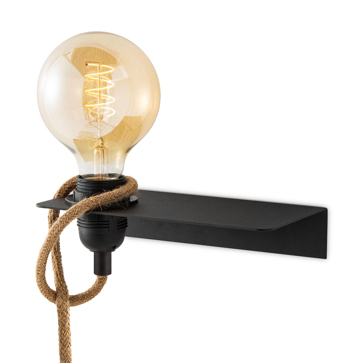 Zwarte Vintage Muurlamp – Stijlvolle Metalen Wandlamp met E27‑fitting