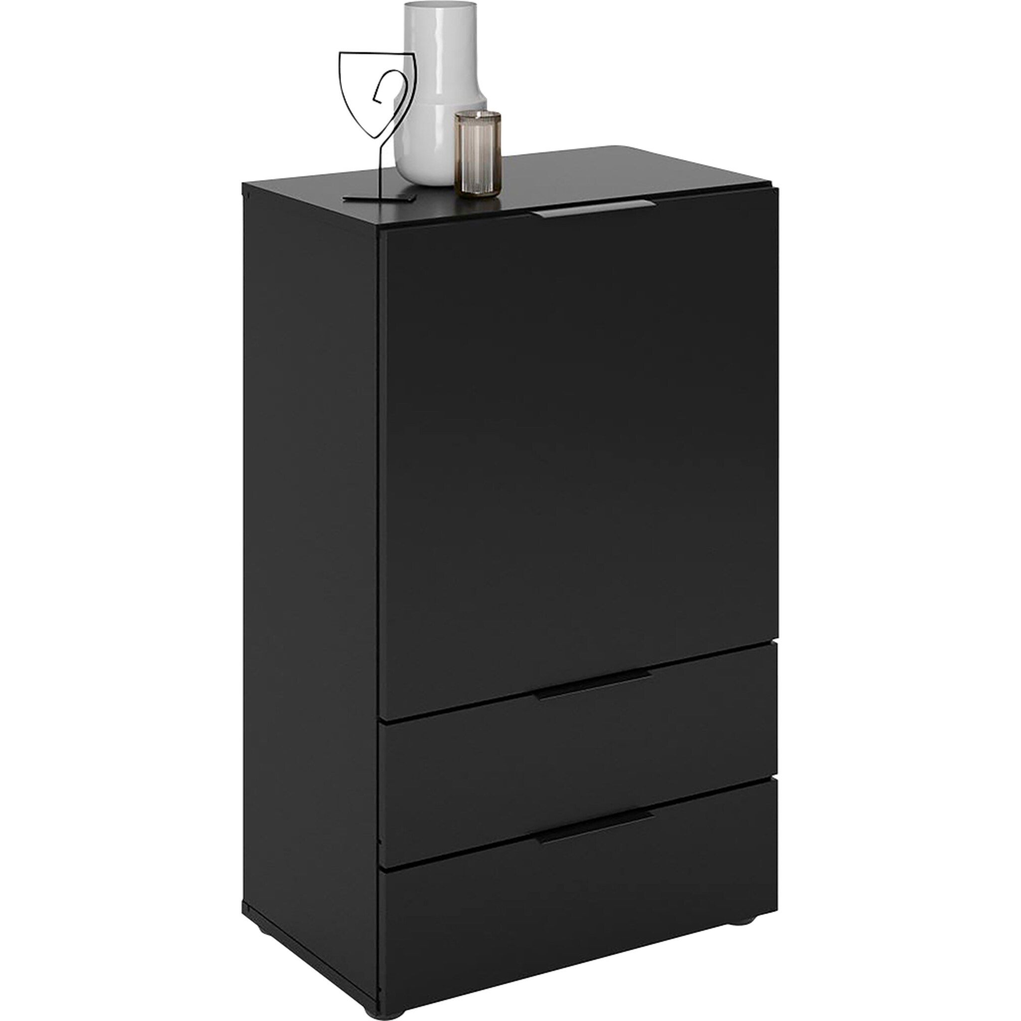 Zwevend Ladekast Dark 81 cm – Strak matzwart opbergwonder voor elke woonkamer