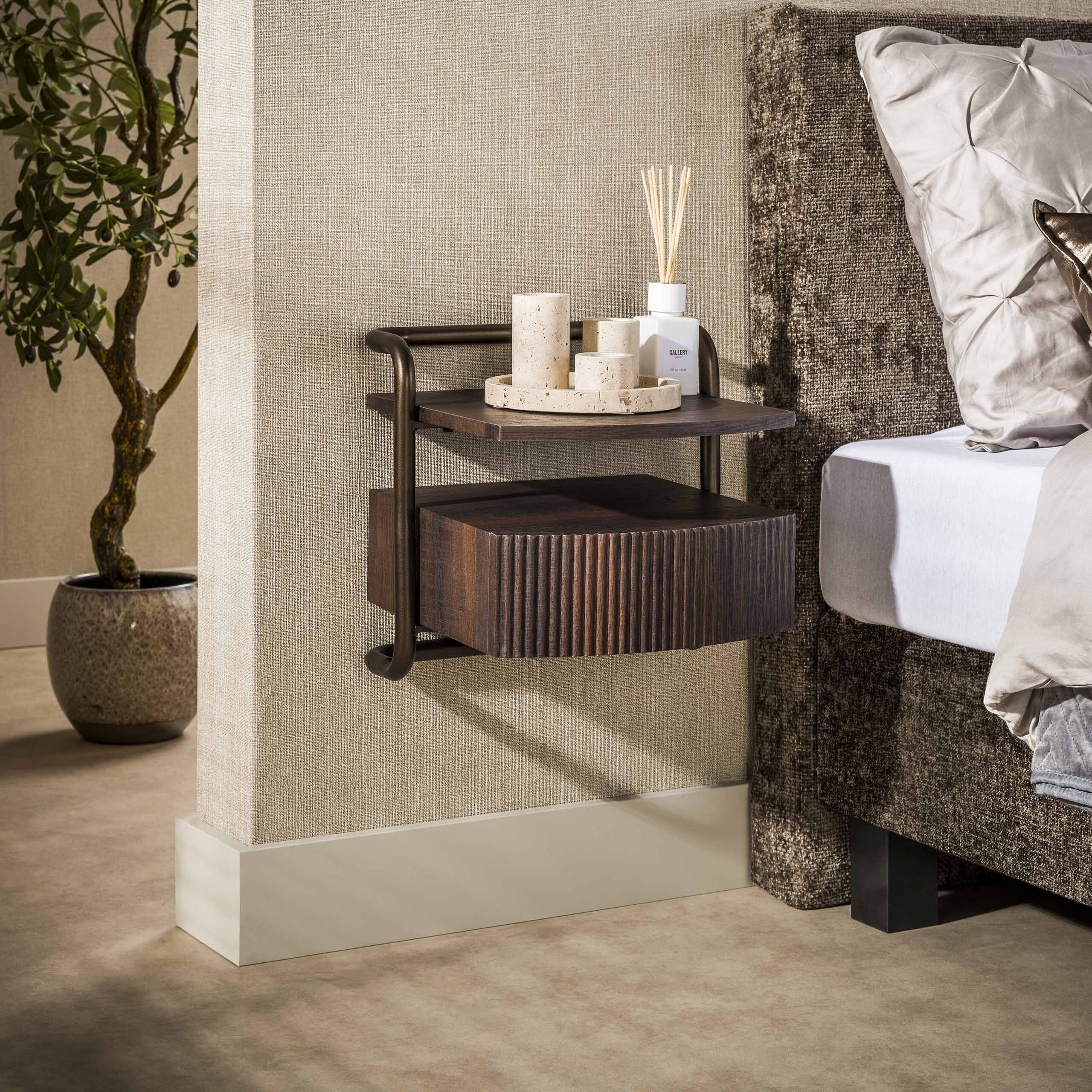 Zwevend Nachtkastje Lamond in Eikenlook – Compact en Stijlvol voor je Slaapkamer