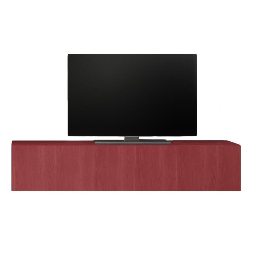 Zwevend Tv‑meubel Tesla – 138 cm in opvallend rood