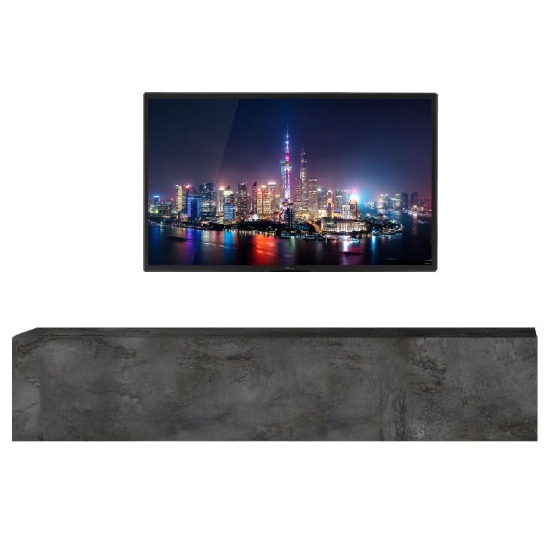 Zwevend TV‑meubel Tesla – Strak design in Oxid, 138 cm breed