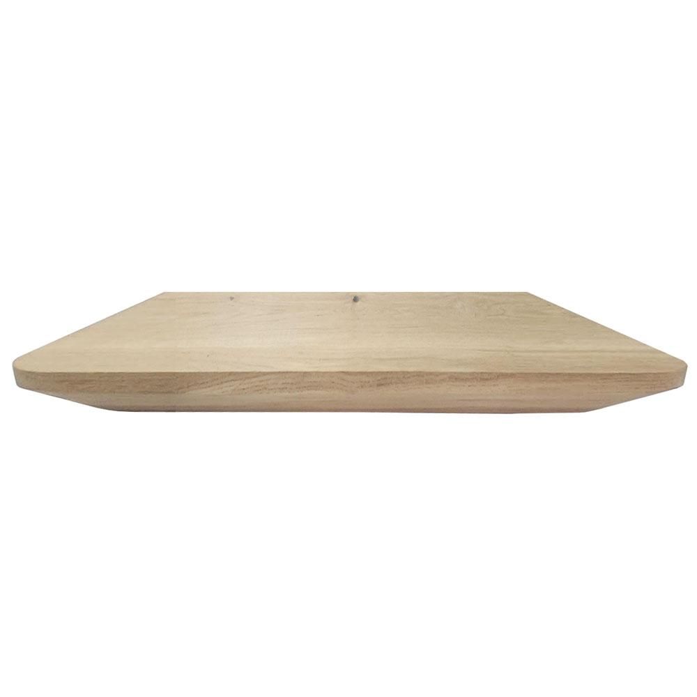 Zwevende eiken wandplank 40 × 20 cm – massief met verjongde facetrand