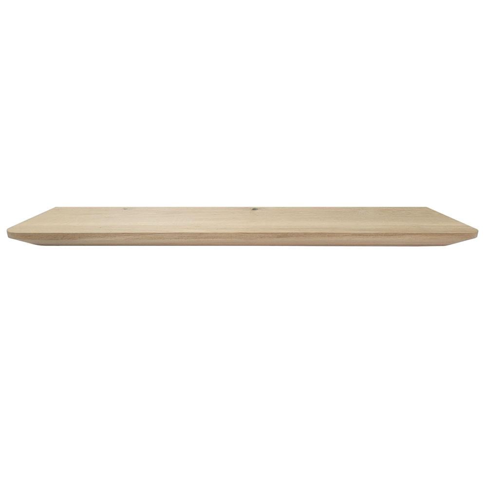 Zwevende eiken wandplank 80×20 cm – massief, robuust en stijlvol